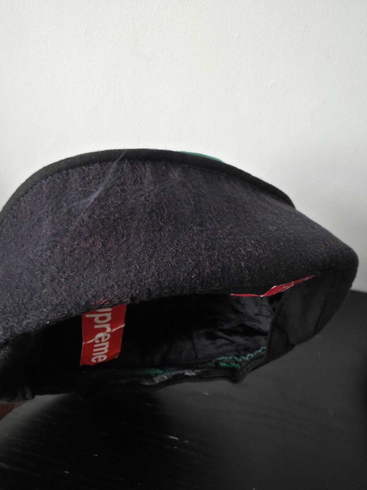 FW12 Supreme Waxed Ear Flap Cap Green Size S/M