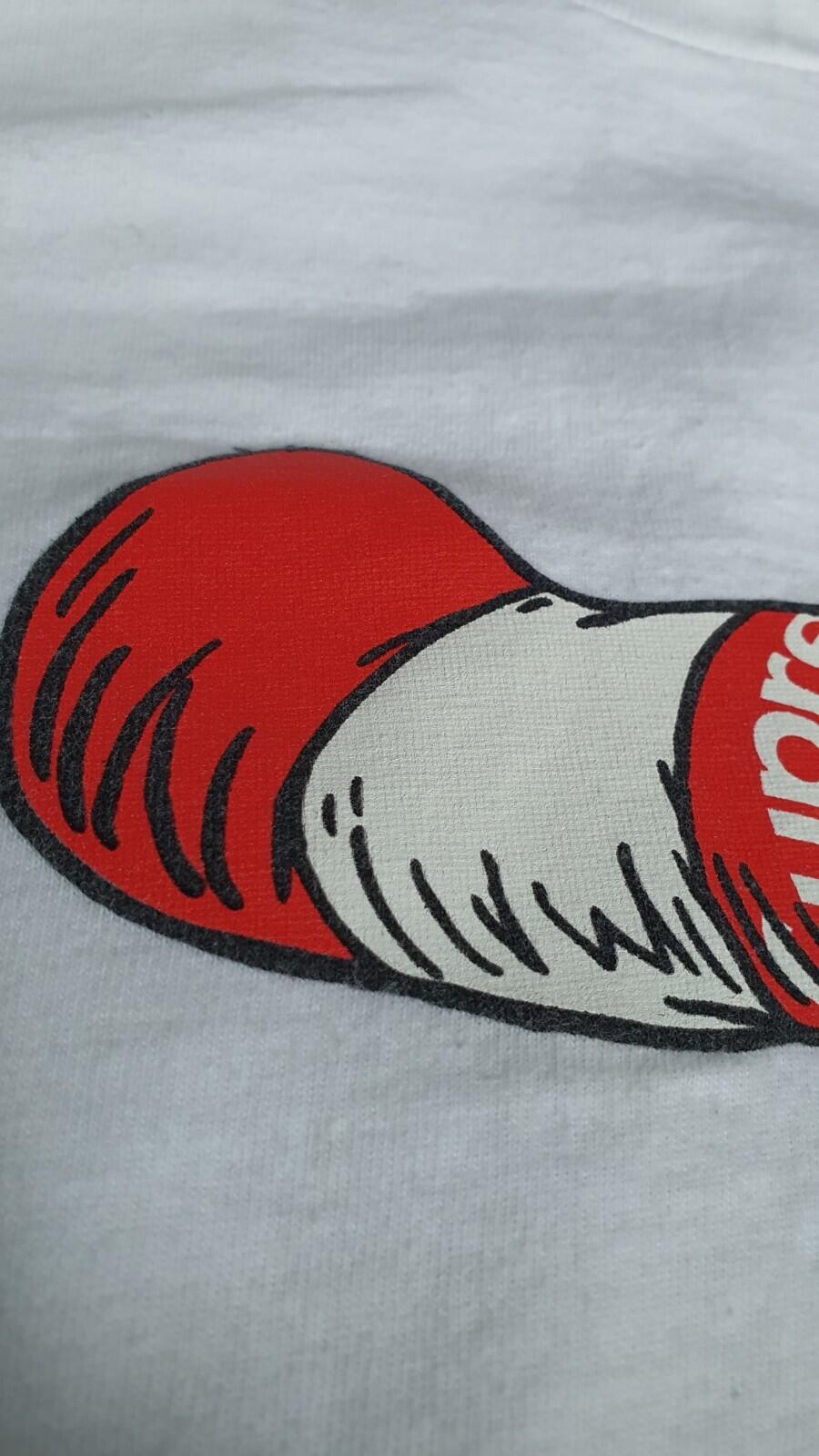 FW18 Supreme Cat in the Hat Tee White Size M