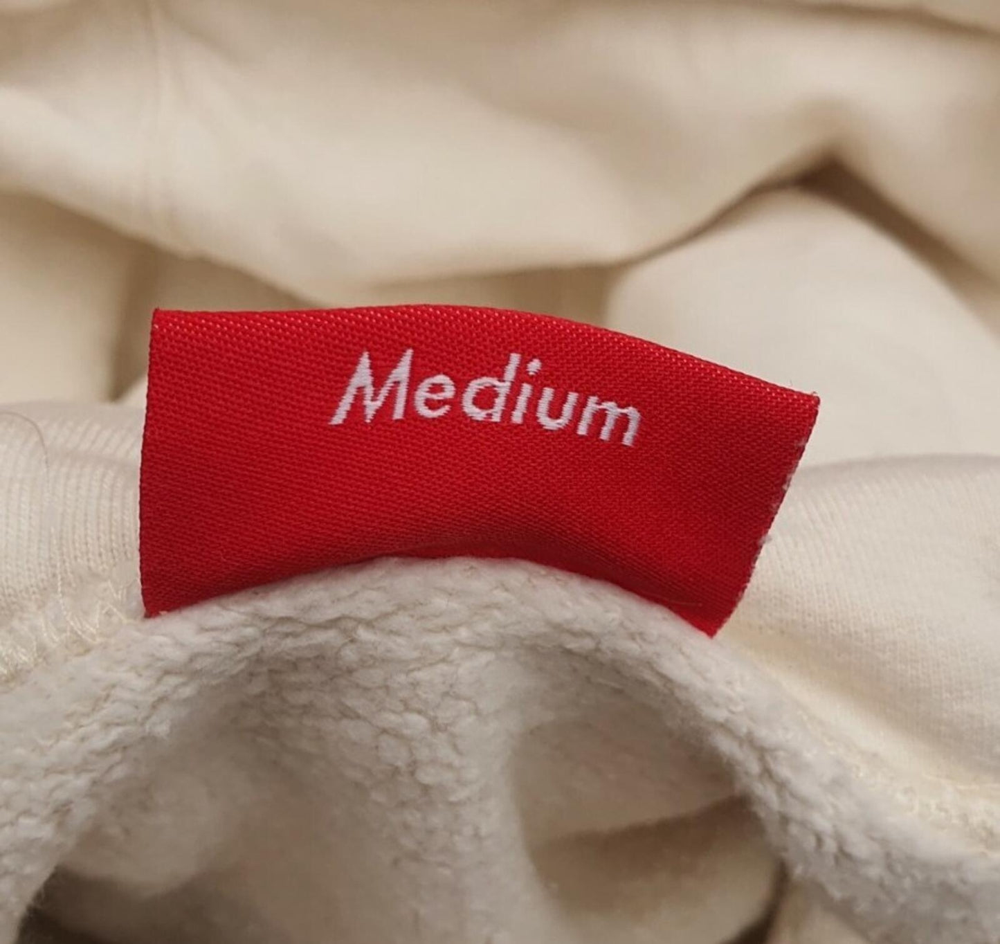 SS20 Supreme Metallic Rib hooded sweatshirt  natural hoodie size M medium