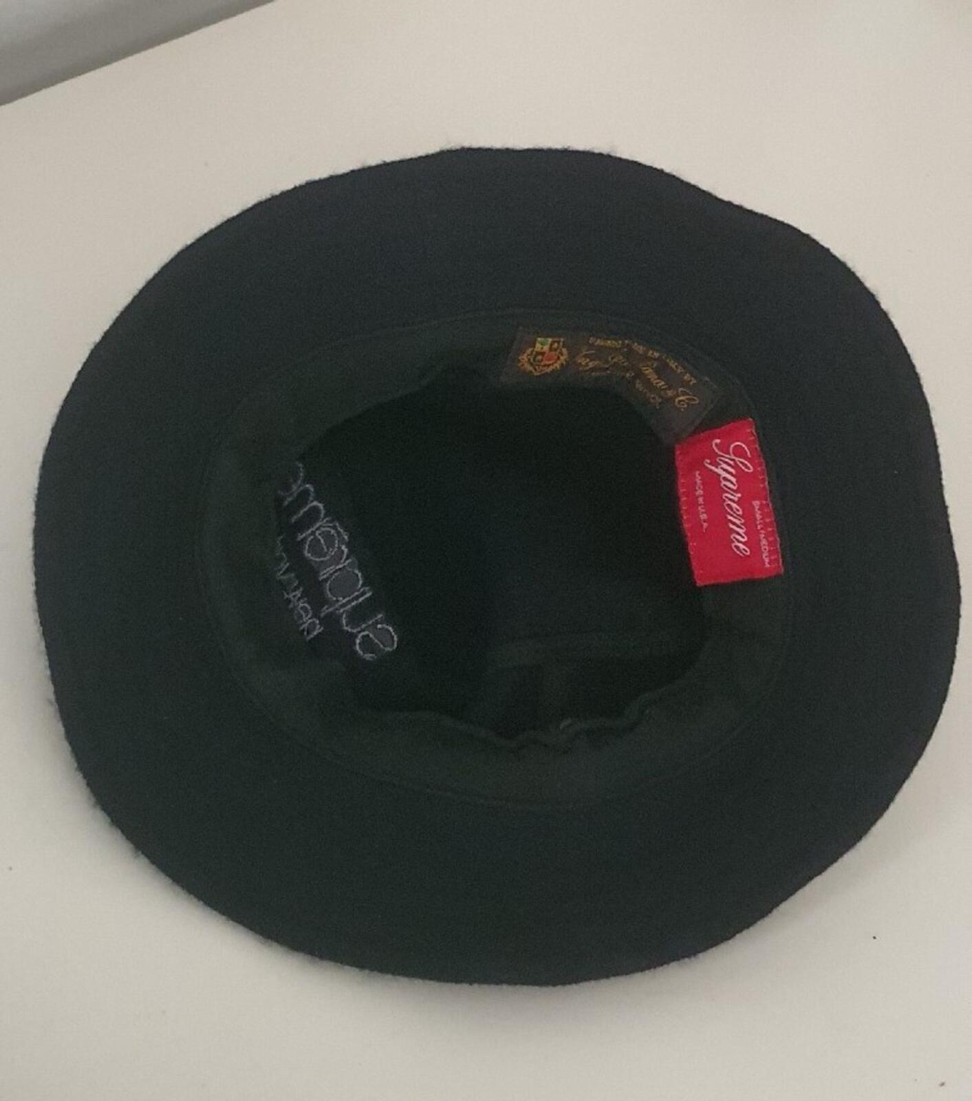 FW14 Supreme Loro Piana Wool Herringbone Crusher Größe S/M Navy Fischerhut Selten
