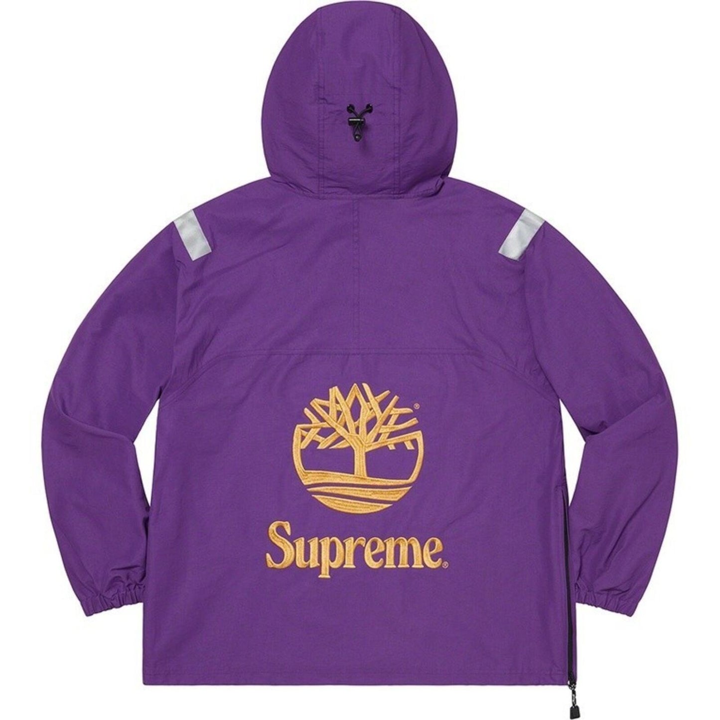 SS21 Supreme x Timberland Reflective Taping Anorak Jacket Purple Size M