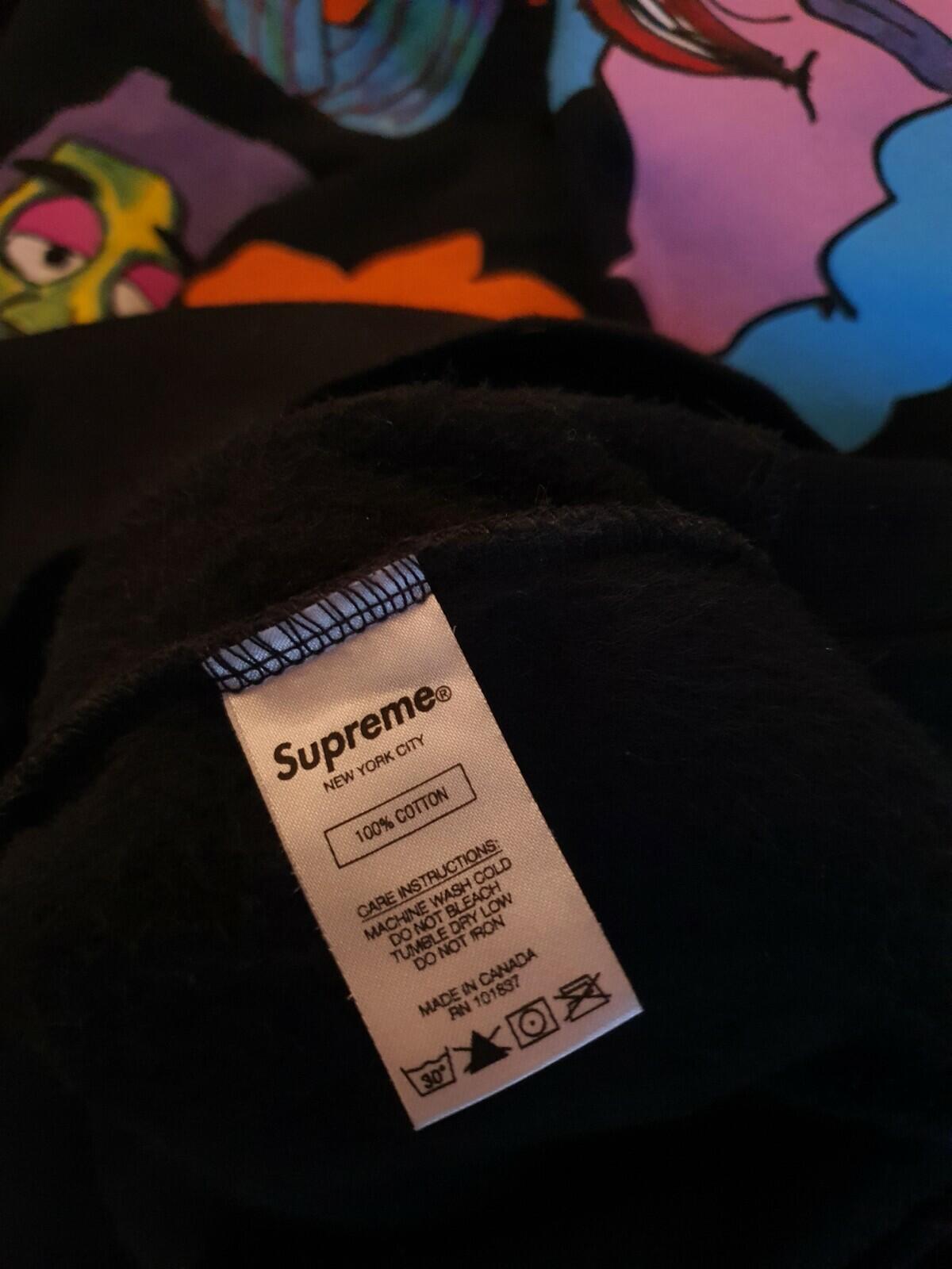 FW17 Supreme Gonz Heads Crewneck Black Size L