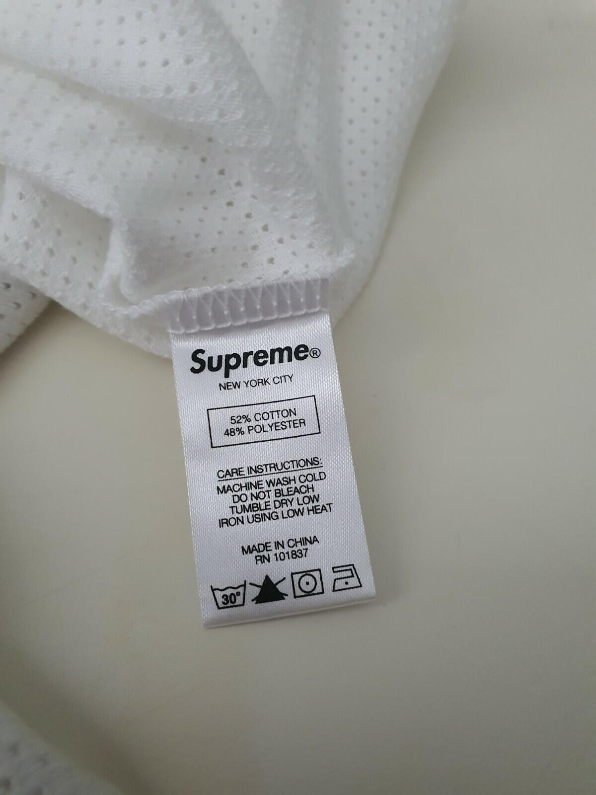 SS20 Supreme Cotton Mesh Gradient Logo Top Tee White Size XL