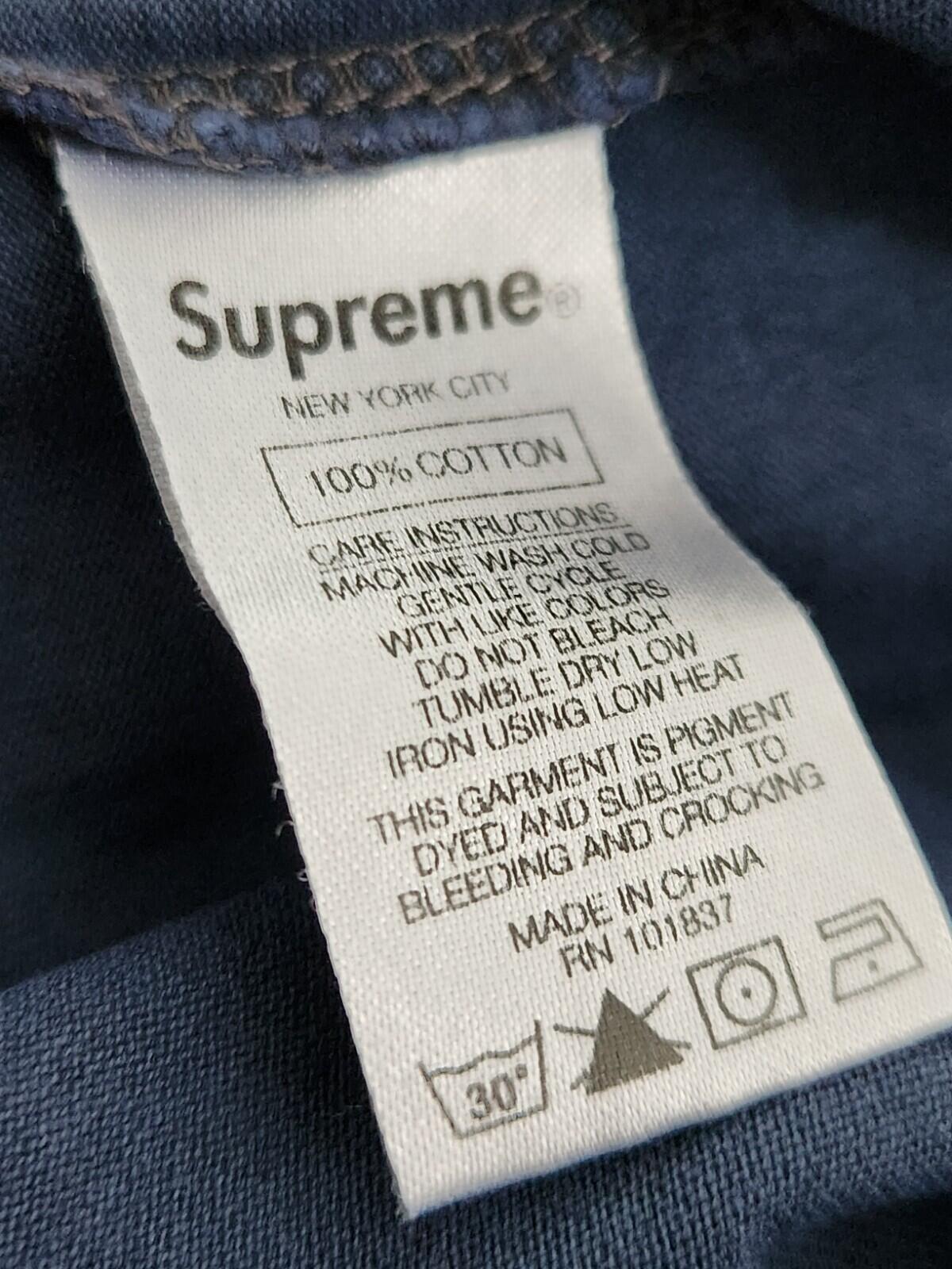 SS19 Supreme Overdyed Pocket Tee S/S Top Navy Größe XL T-Shirt