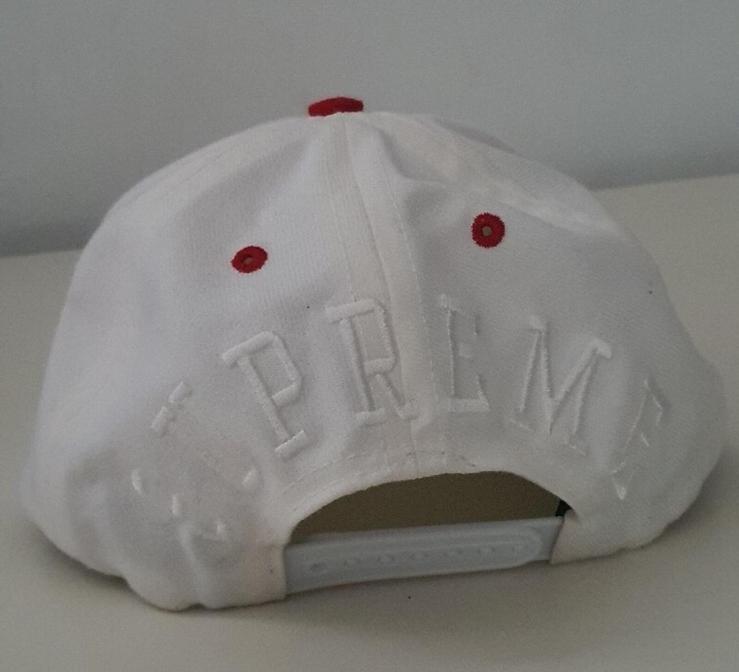 SS15 Supreme x Champion Back Arc Logo 5-panel White cap hat Rare