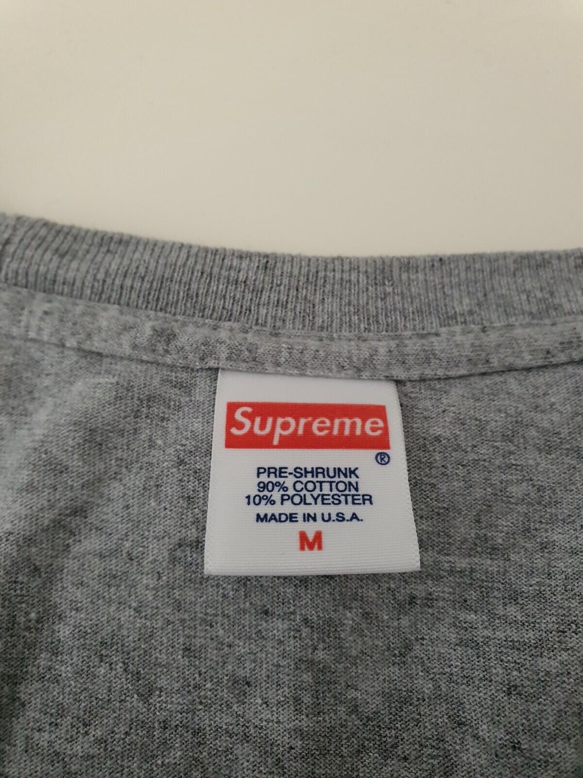 SS17 Supreme Nun L/S Tee Heather Grey Size M