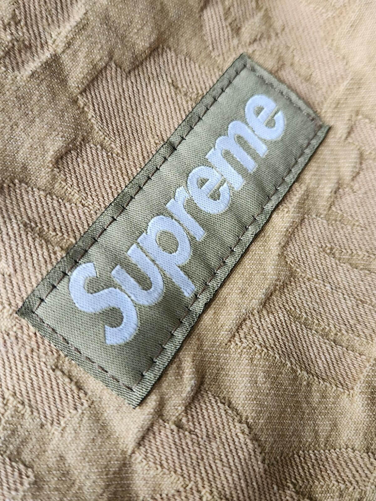 SS22 Supreme Fat Tip Jacquard Denim sling bag Olive 5L