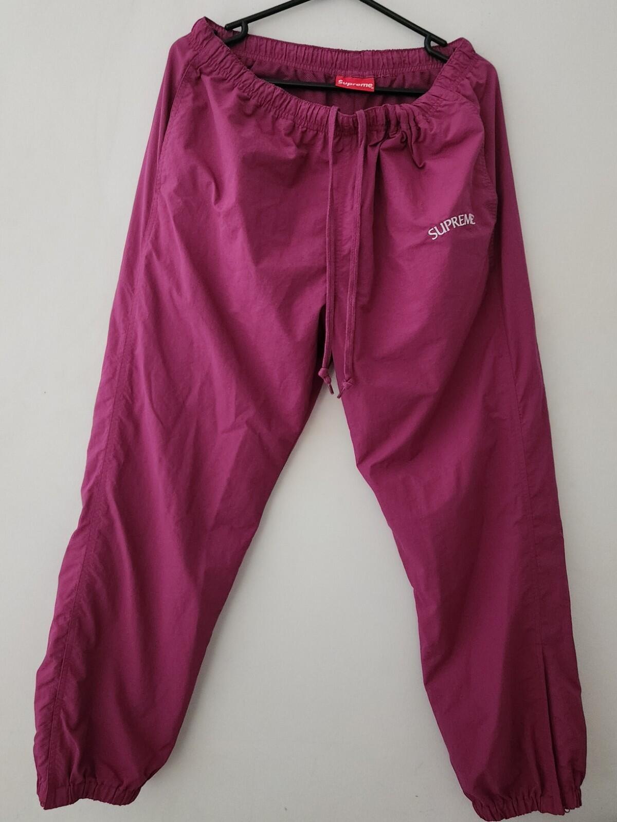 FW17 Supreme Arc Track Pant Magenta Größe L Wasserabweisend