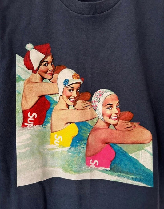 SS18 Supreme Swimmers Tee Dark Slate T-shirt Size M Medium