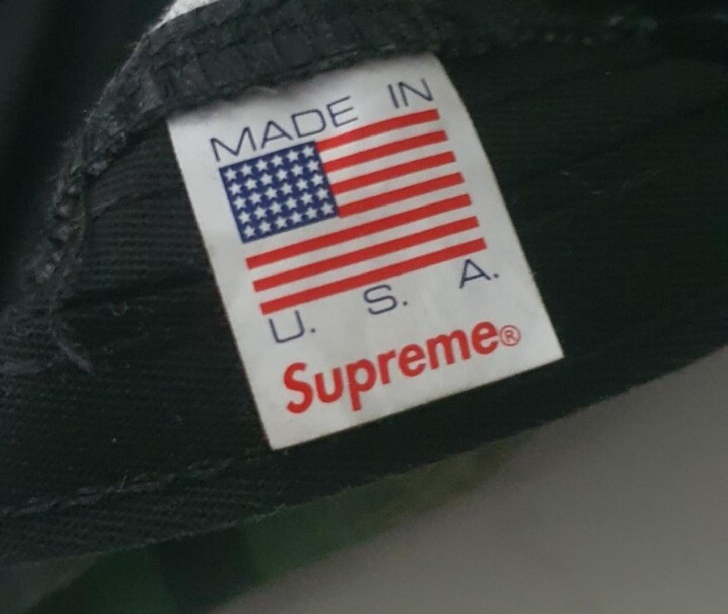 SS17 Supreme Front Panel Zip camp cap Woodland Camo Hat Red box logo