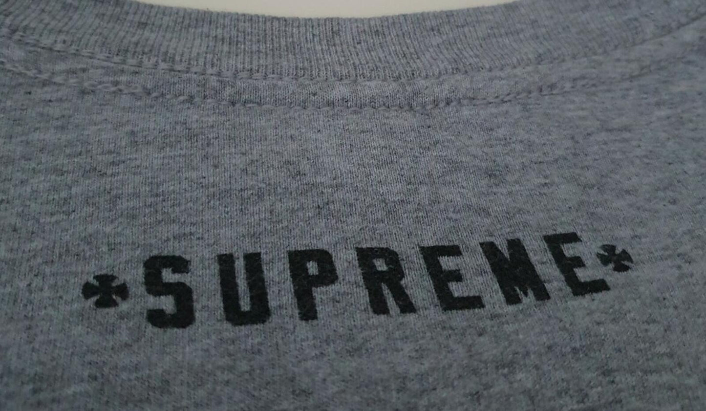 FW15 Supreme x Independent Fuc* The Rest heather grey tee XL T-shirt Made In USA