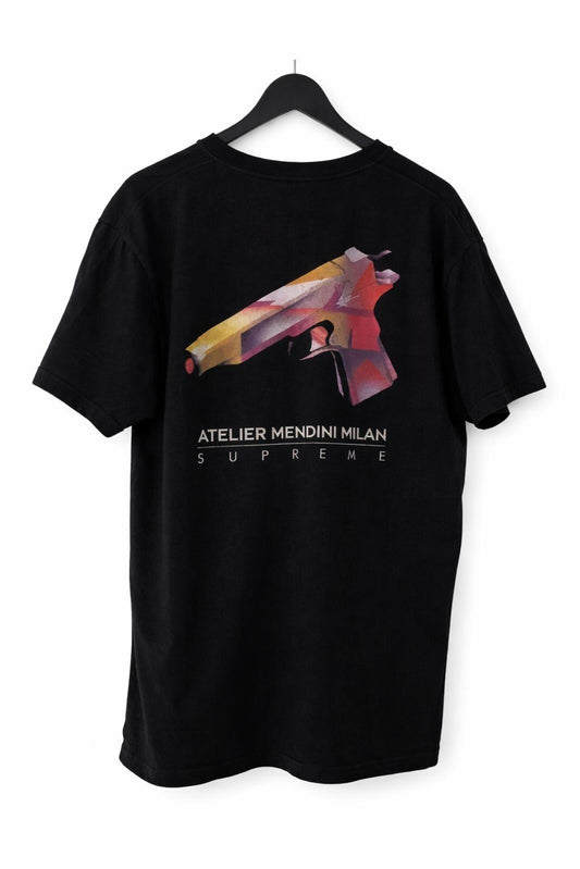 SS16 Supreme Mendini Gun Tee Negro Talla XL