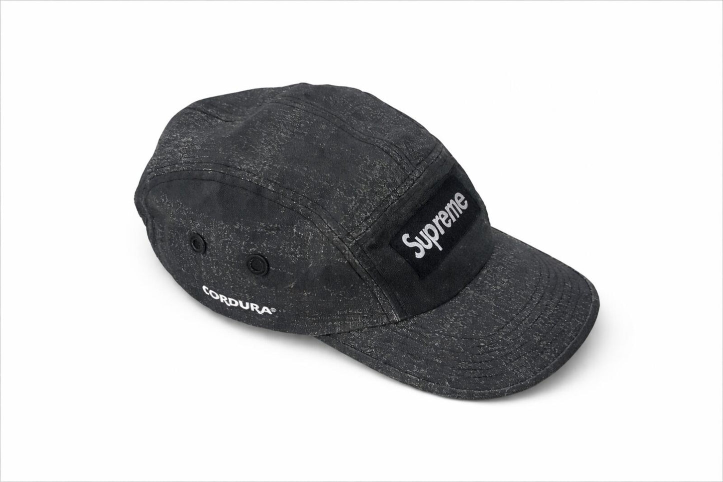 SS22 Supreme Coated Cordura Camp Cap Black