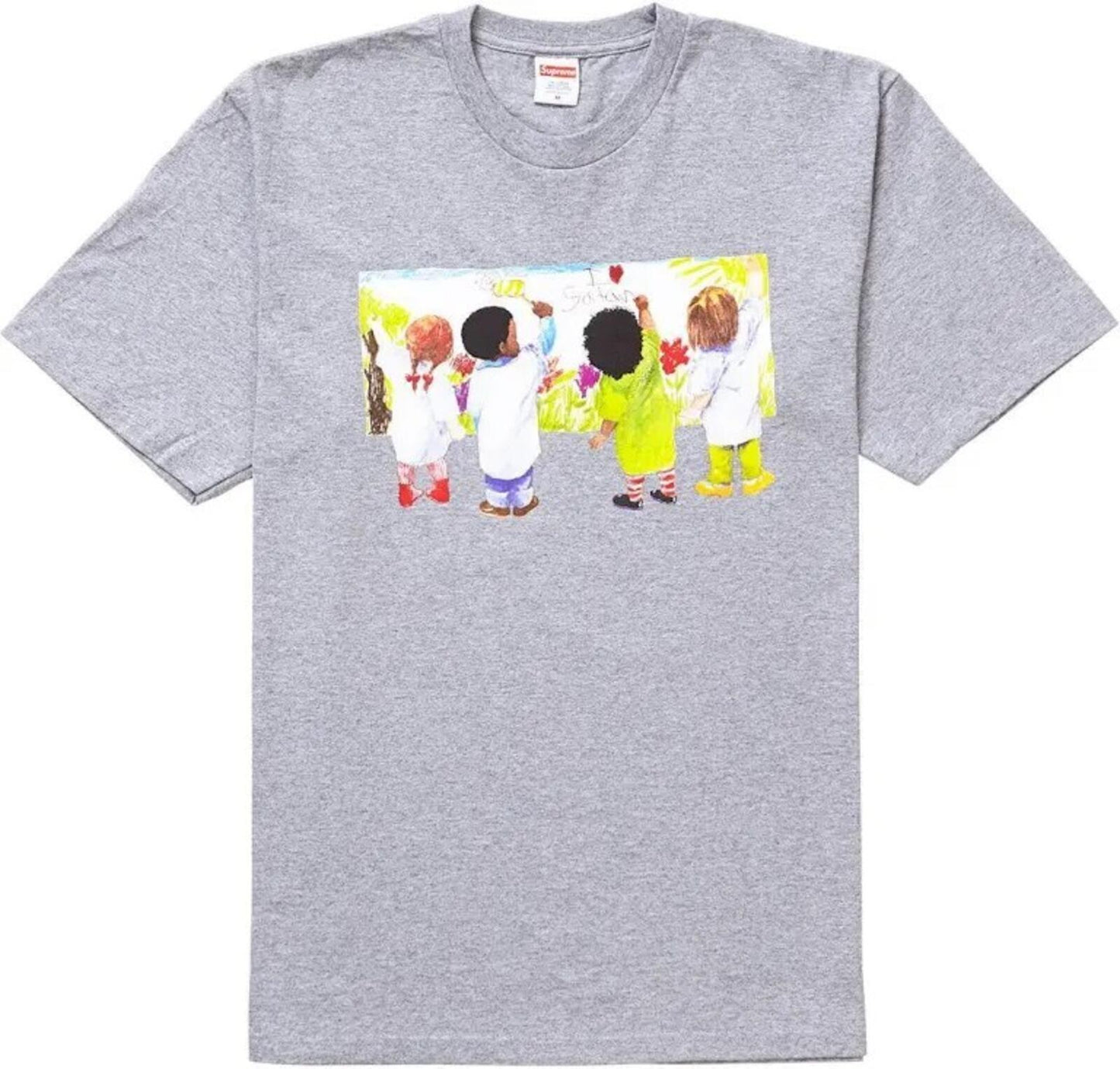 SS19 Supreme Kids Tee Heather Grey Size M