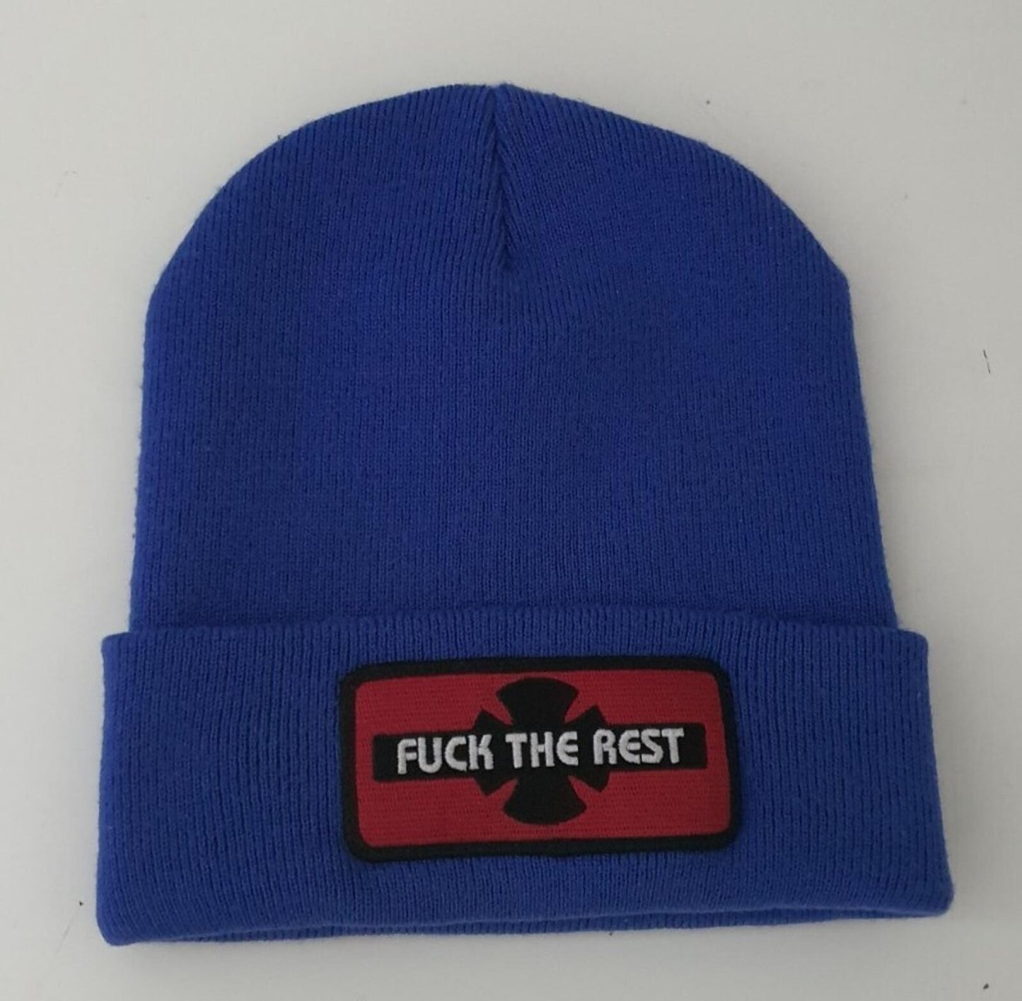 FW12 Supreme x Independent *UCK THE REST olive beanie vintage Very Rare