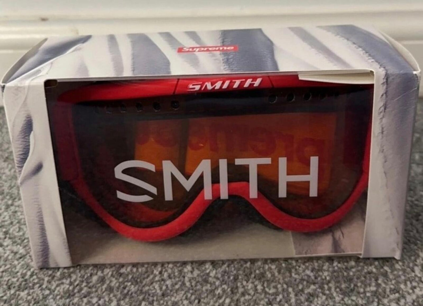 FW15 Supreme x Smith Cariboo Otg Ski Google Red goggles Built In U.S.A Accessory