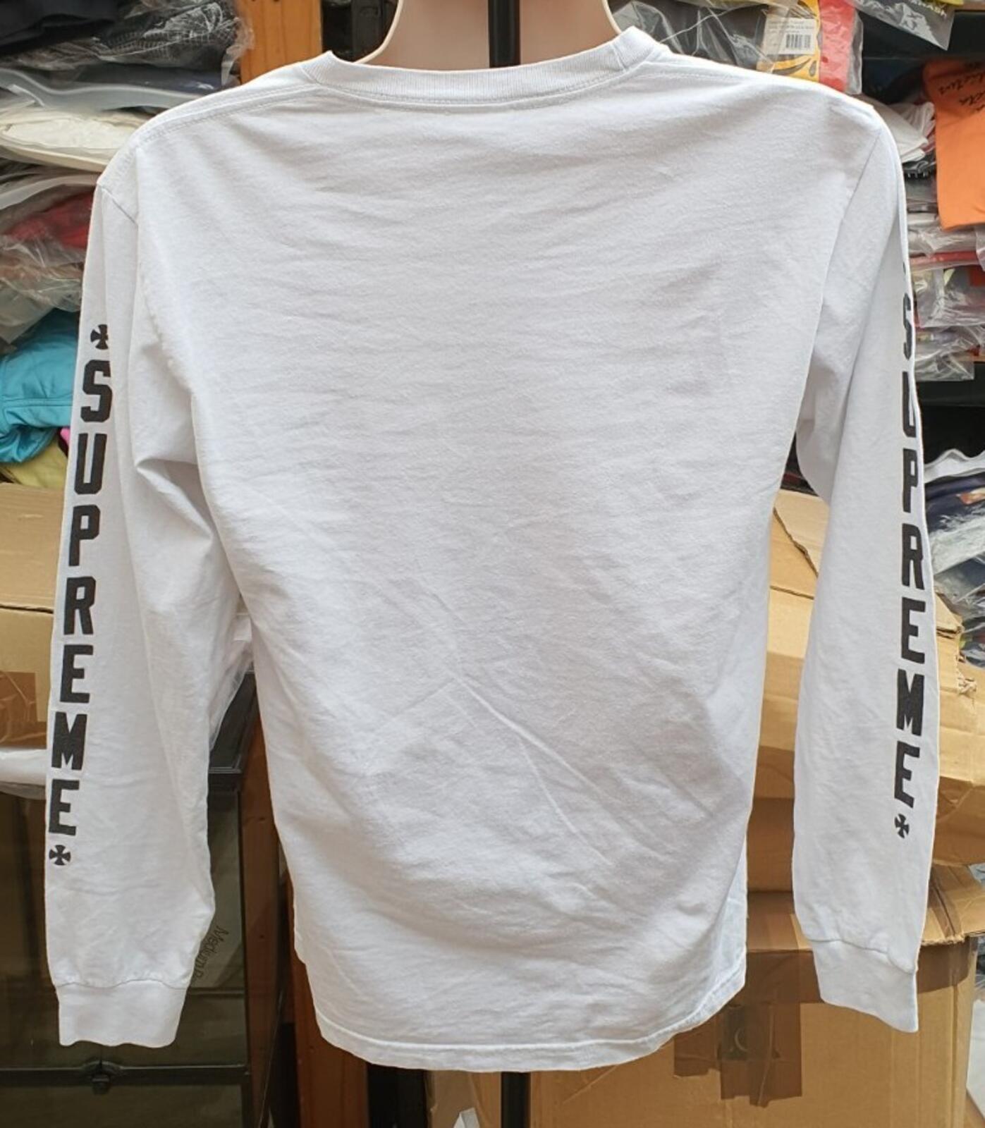 FW15 Supreme x Independent Fuc k The Rest Camiseta manga larga blanca talla M
