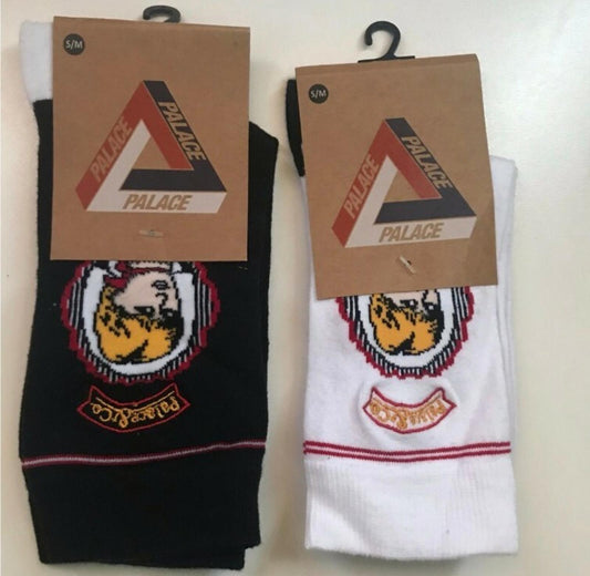 Calcetines AW17 Palace POW 1x blanco 1x negro talla S/M Lady Diana pequeño / mediano Nuevo