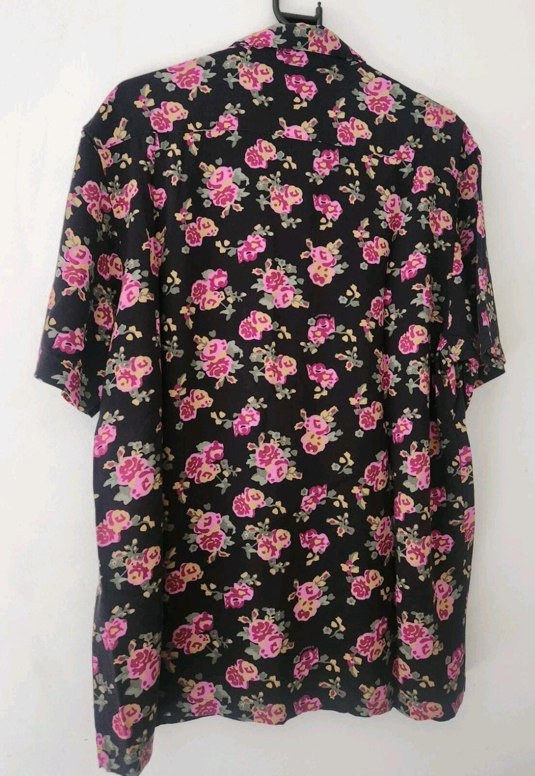 SS20 Supreme Floral Rayon S/S Shirt size L large Black