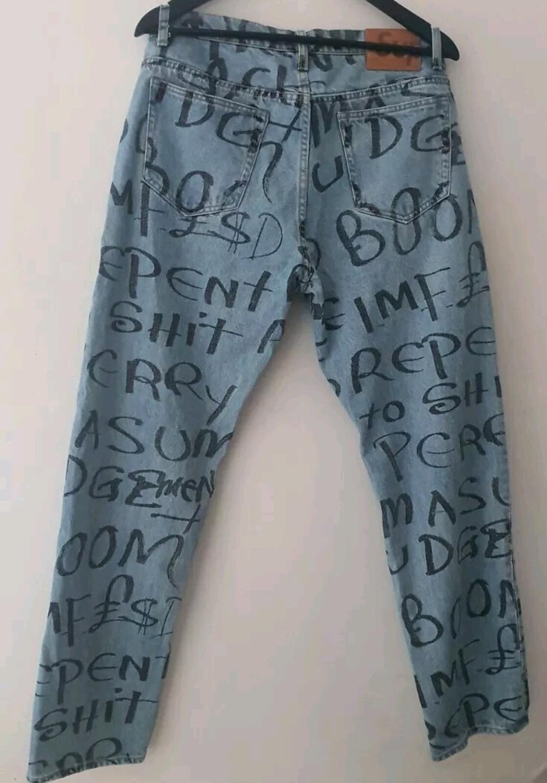 FW22 Supreme Black Ark Regular Jeans 32 W32 L32 blue denim
