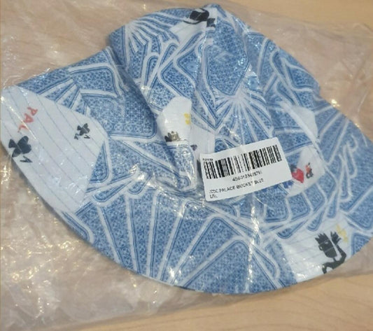 SS19 Palace x JCDC Sombrero de pescador azul Palace Skateboards Cards Nuevo con etiqueta