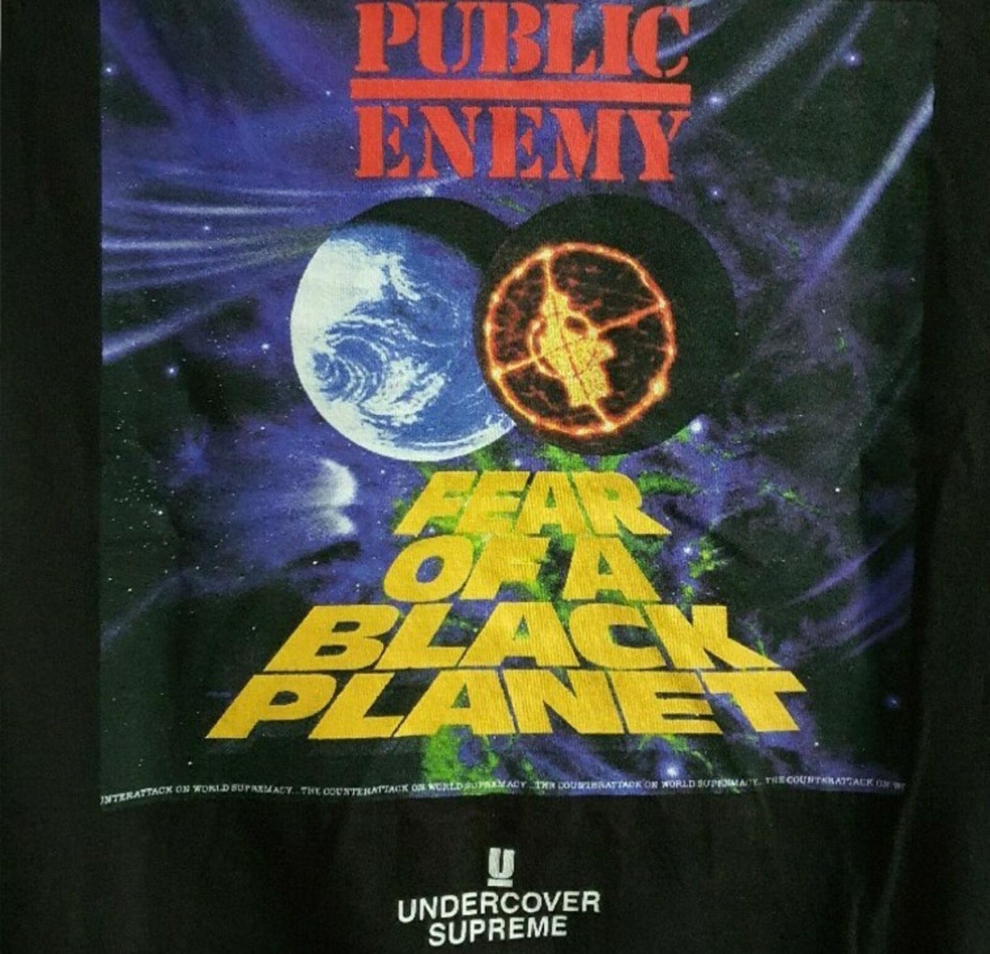 SS18 Supreme x Undercover x Public Enemy Counterattack L/S Tee Black Size L