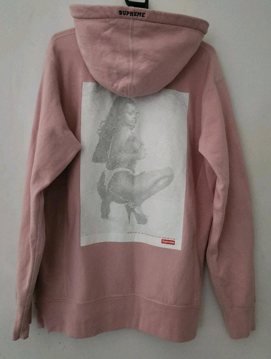 SS17 Supreme Digi Hooded Sweatshirt Pink Size L