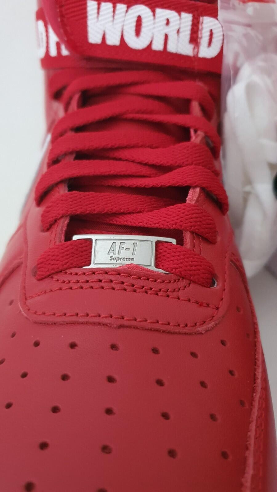 FW14 Supreme Nike Air Force 1 Hi US 9 UK 8 EUR 42.5 trainers red shoes lot Rare