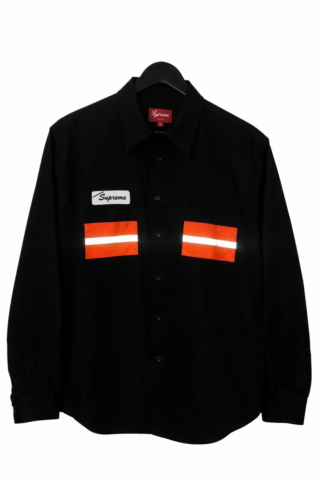 FW14 Supreme Hi-Vis Work Shirt Black Size M
