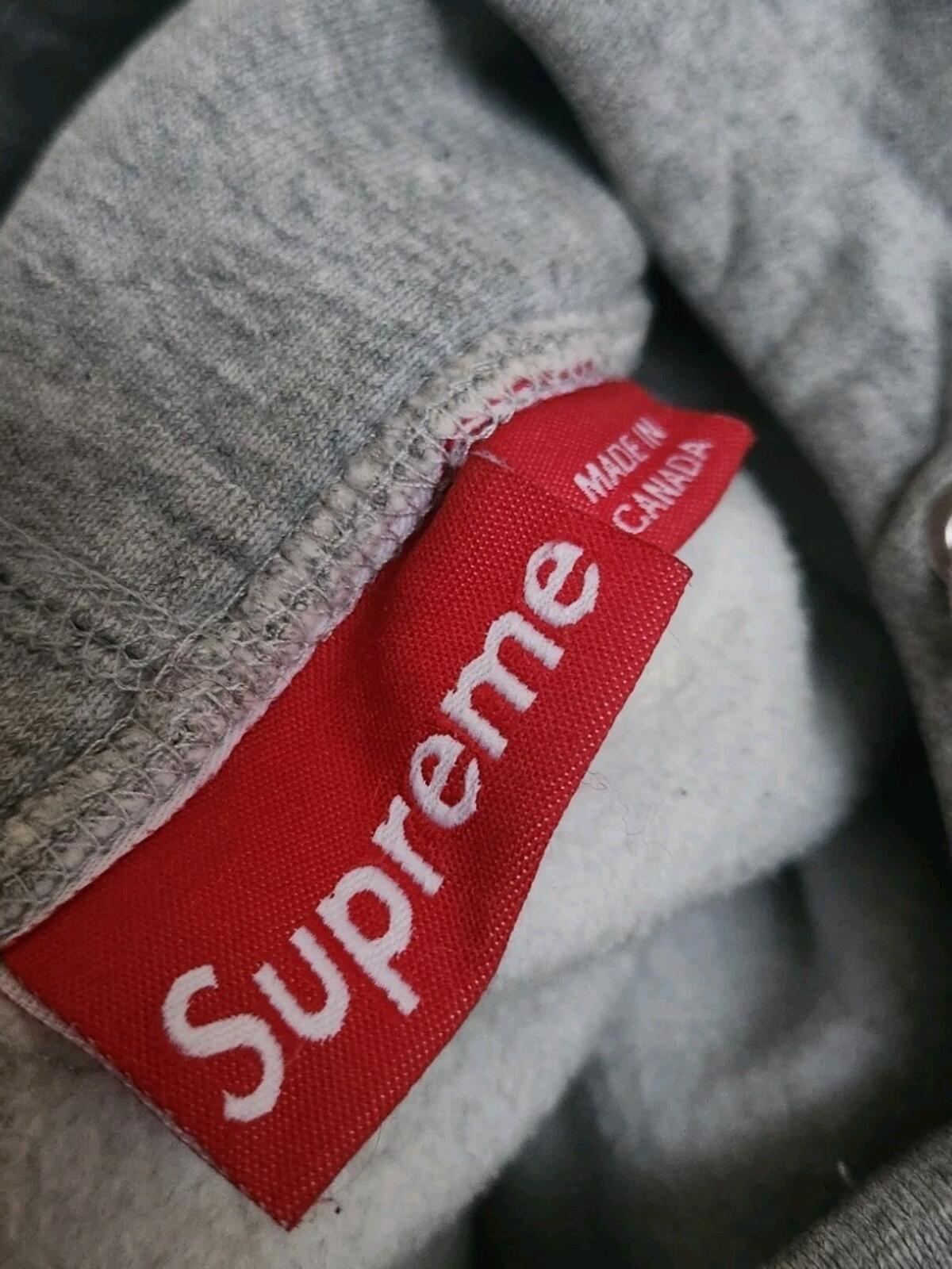 FW10 Supreme Popeye Hooded Sweatshirt L Large hoodie Heather Grey Vintage 2010
