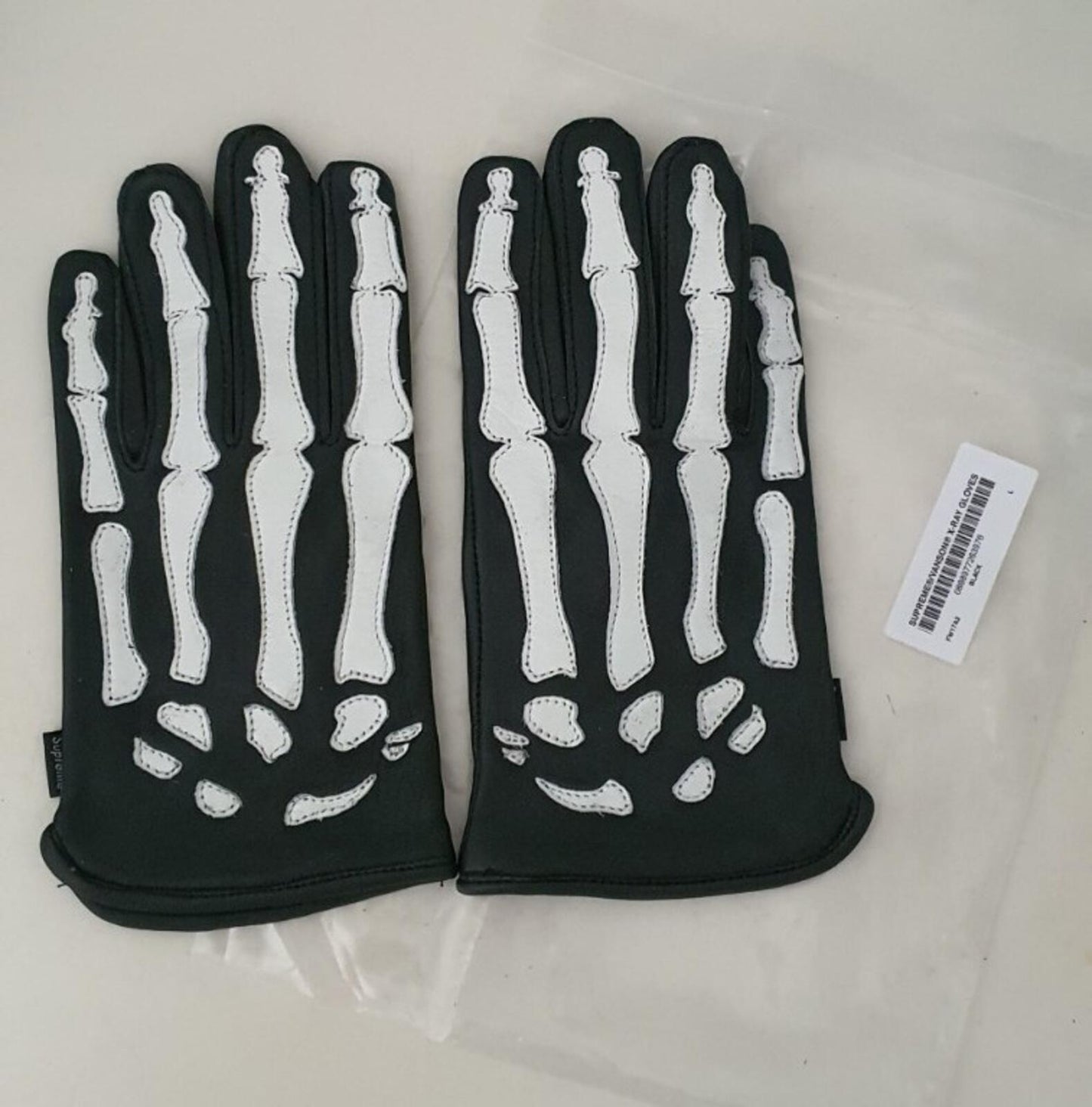 FW17 Supreme x Vanson Leather X-Ray Gloves Black Size L