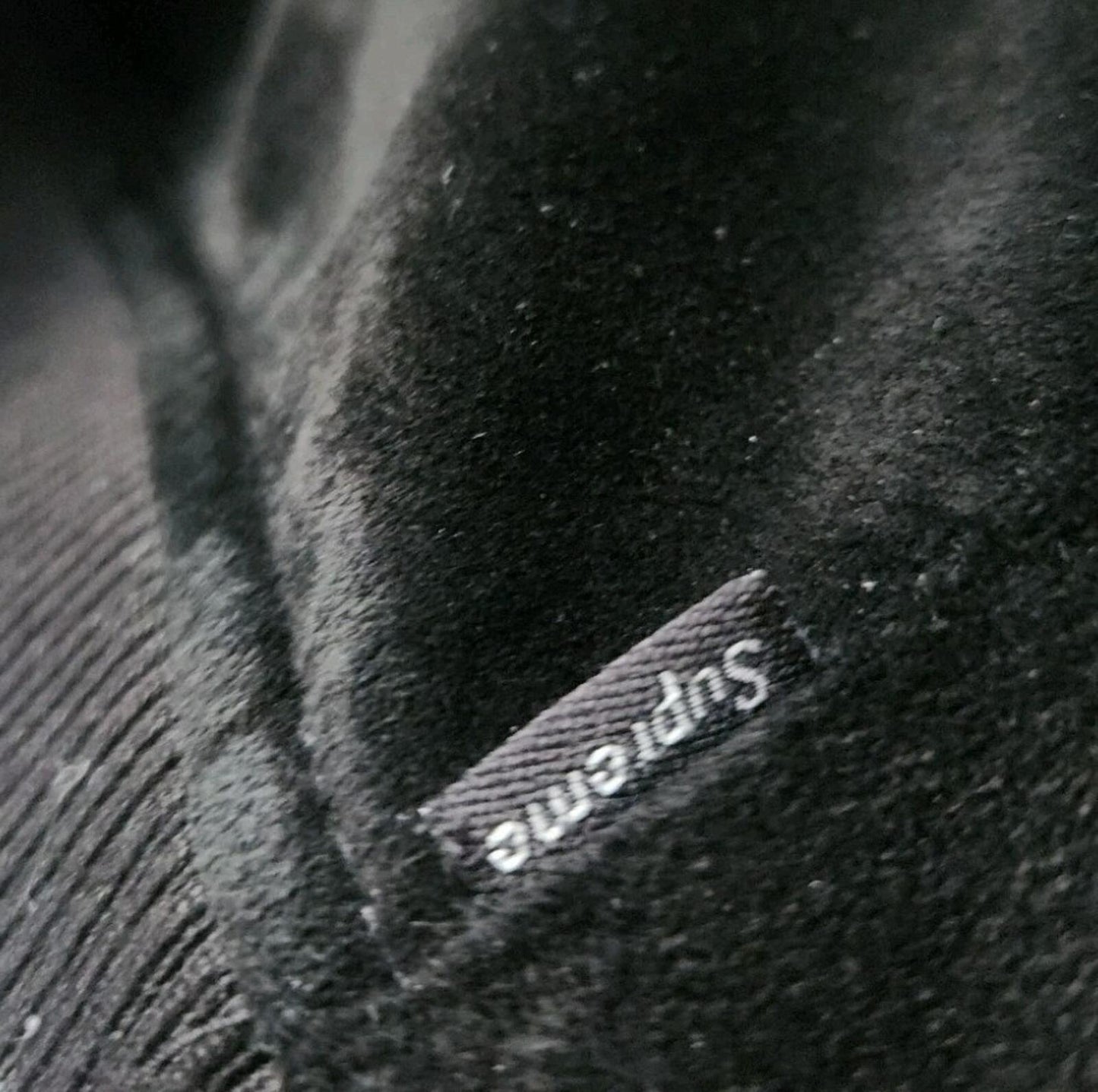 SS17 Supreme Suede Varsity Jacket L Large Black Leather Chenille Logo Coat Satin
