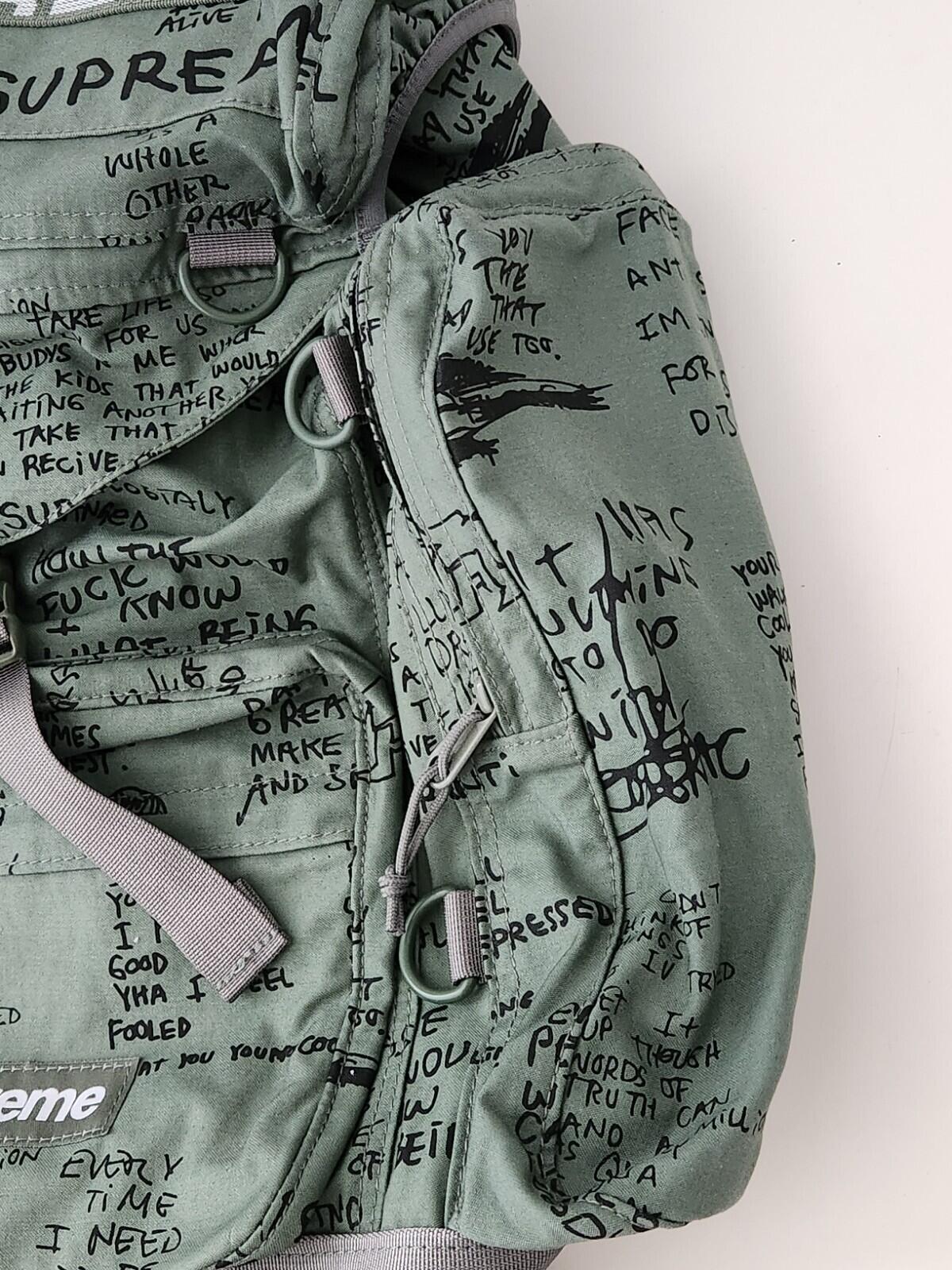 SS23 Supreme Field backpack Water Resistant Bag Olive Gonz 37L Mark Gonzales New