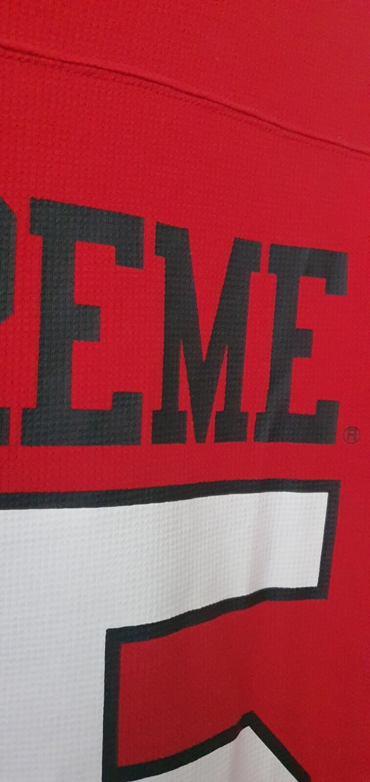 SS11 Supreme Football Top size large red tee t-shirt 85 jersey 2011 vintage Rare