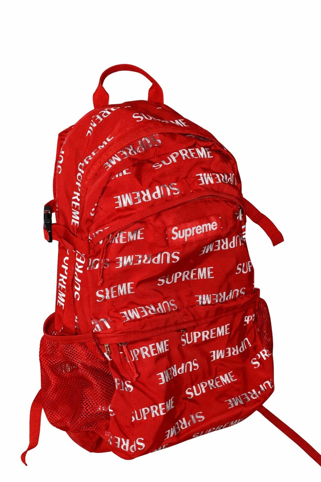 FW16 Supreme 3M Reflective Repeat Rucksack Rot