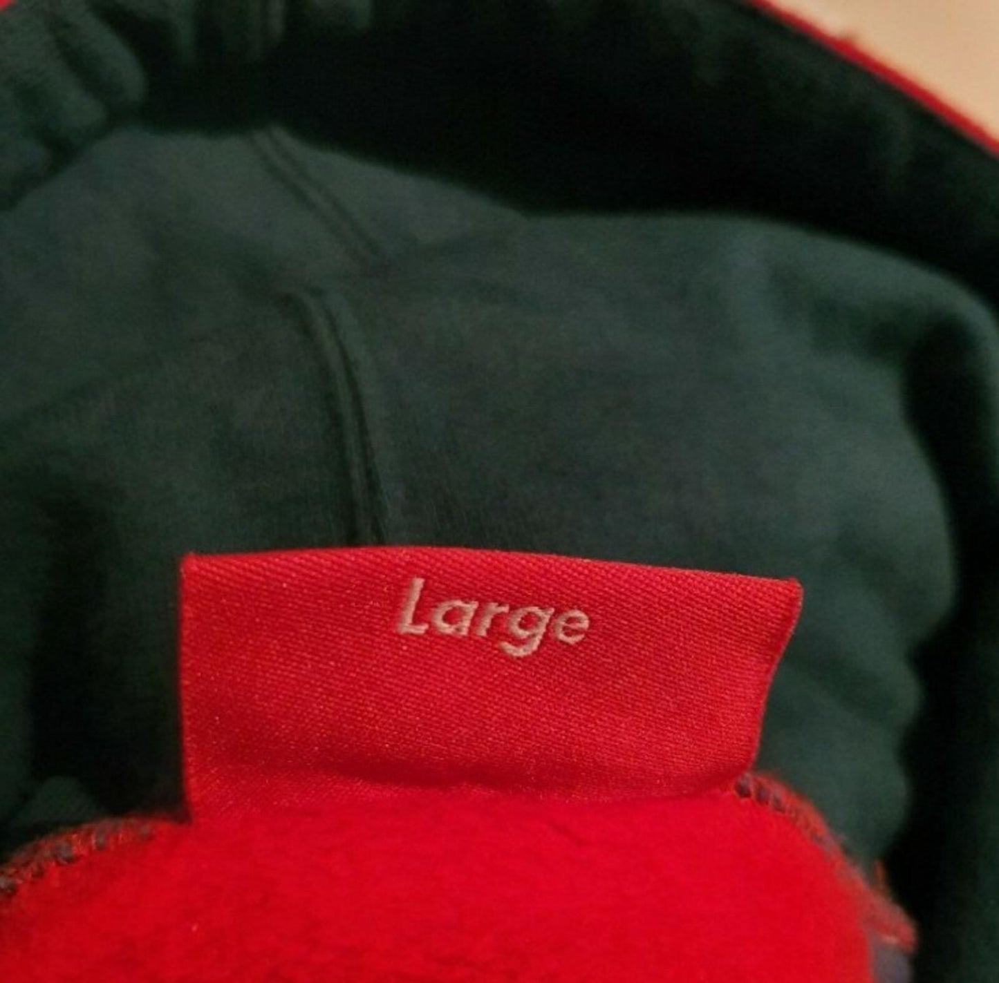 FW18 Supreme Panelled Hooded Sweatshirt Red Size L