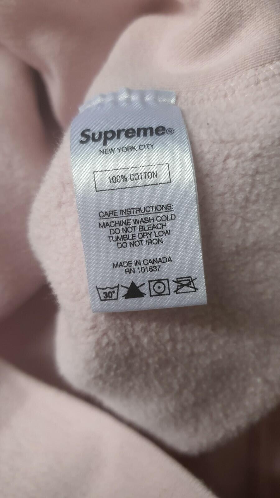 FW17 Supreme Tonal S Logo Hooded Sweatshirt Pink Size M