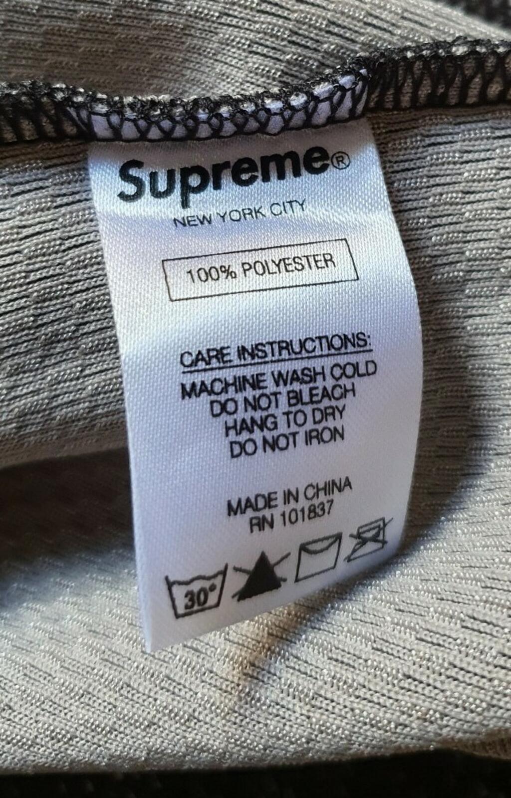 SS18 Supreme bonded mesh track jacket size S small black New