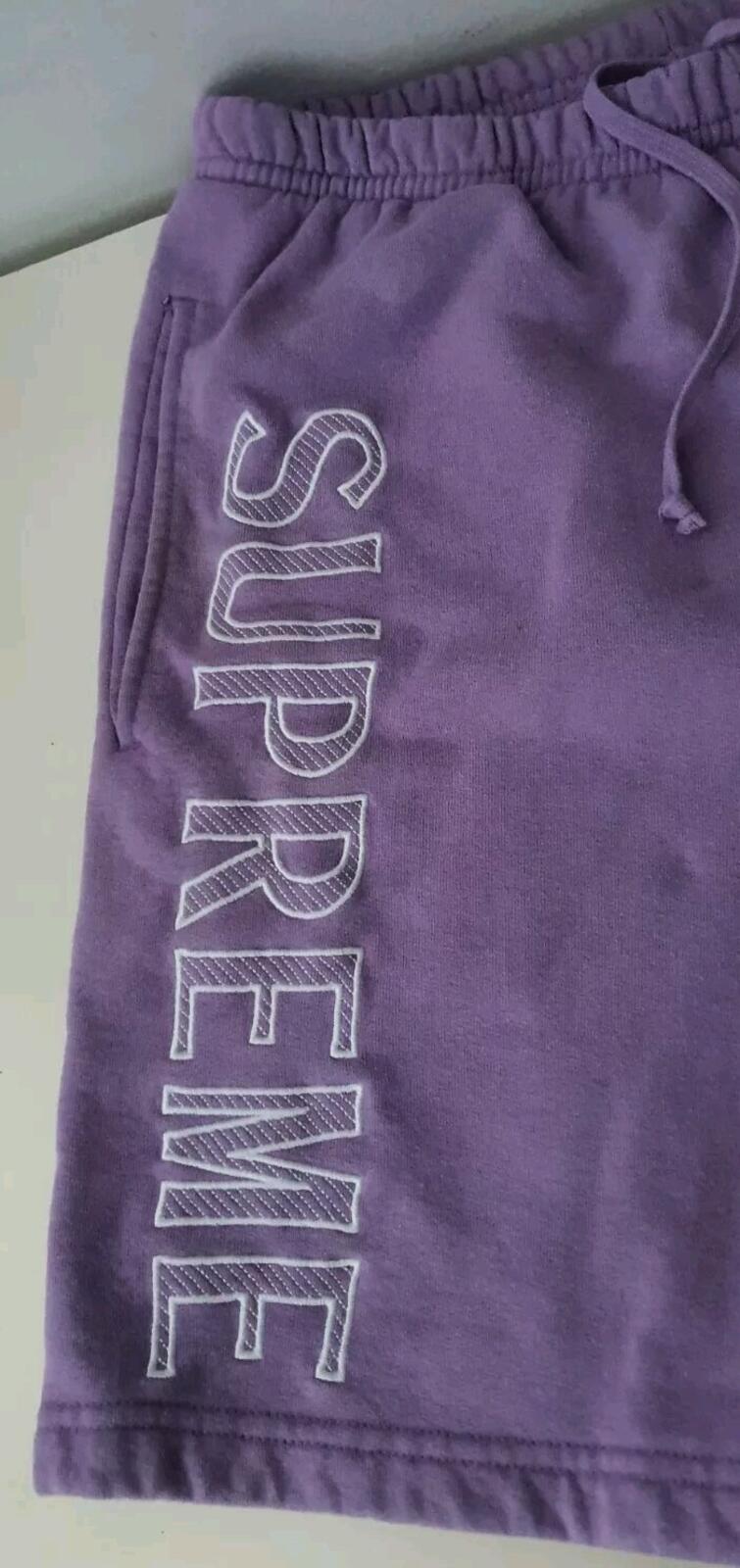 SS18 Supreme Leg Embroidery sweatshort Violet size S small