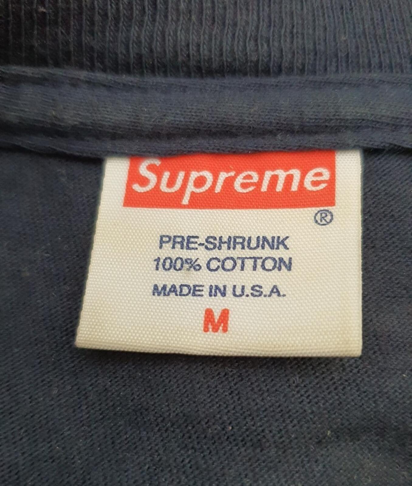 SS12 Camiseta Supreme Logo Árabe Azul Marino Talla M