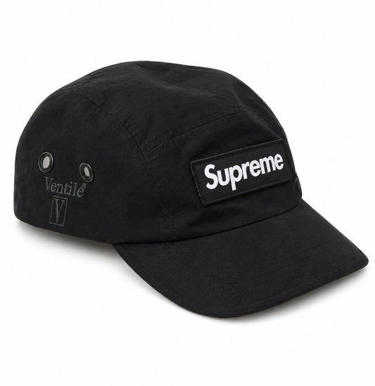 SS23 Gorra Camp Ventile Supreme Negra Resistente al Agua