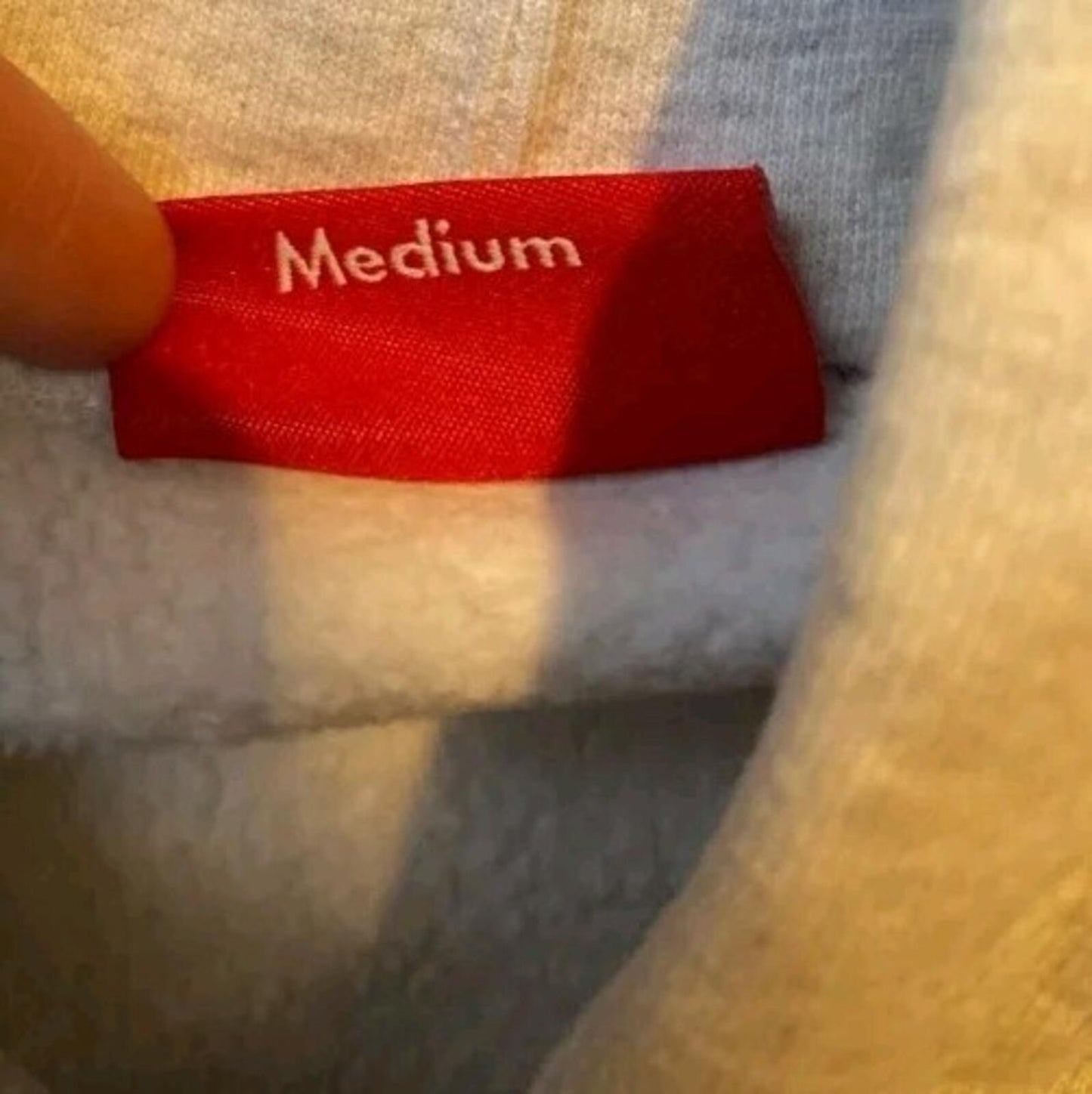 SS22 Supreme Team Chenille Hooded Sweatshirt Size M Medium Ash Grey hoodie