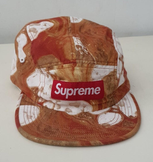 FW17 Supreme Blood and Semen camp cap white hat box logo New