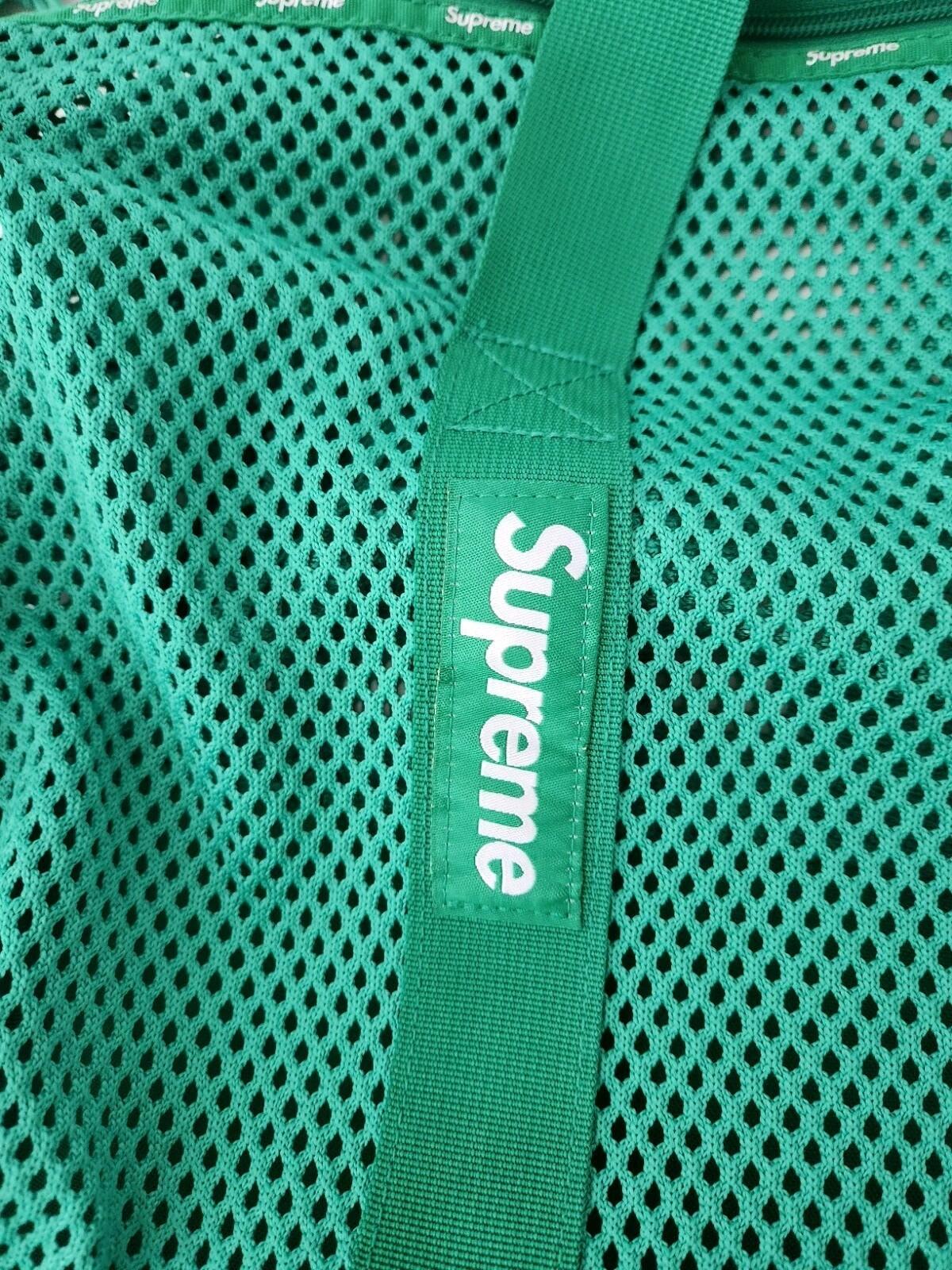 SS23 Supreme mesh duffle bag Green 25L holdall