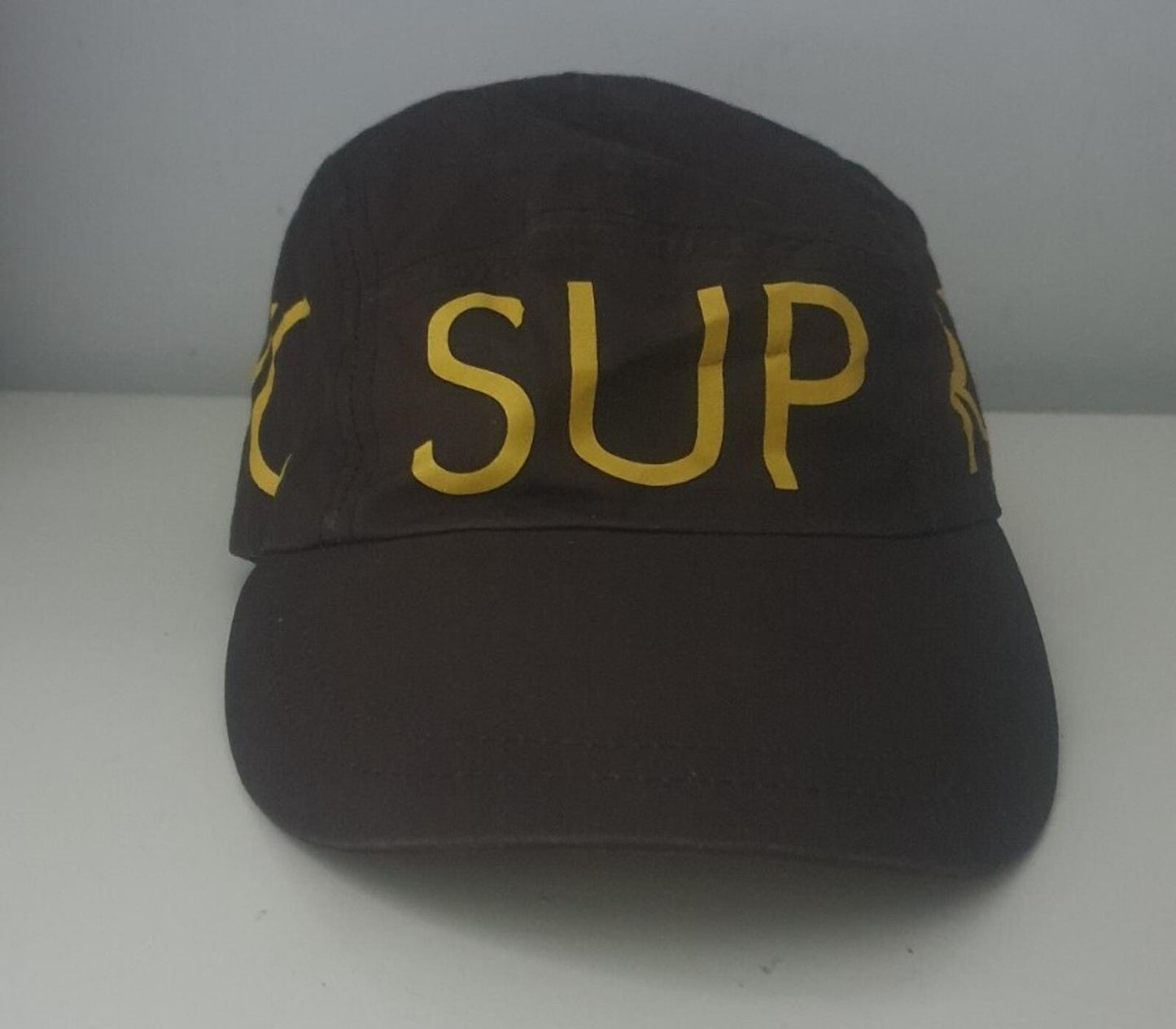 2005 Supreme Sport Cap Waterproof Brown hat vintage Very Rare Waterproof Cotton