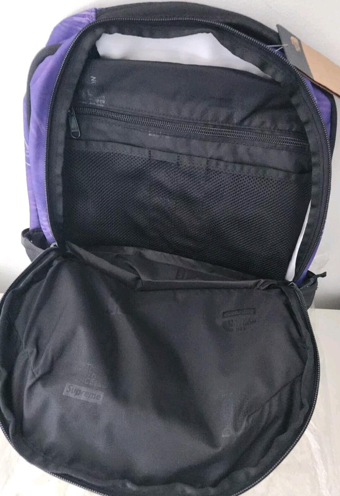SS23 FW18 Supreme The North Face Tromple L'oeil Printed Borealis backpack Purple