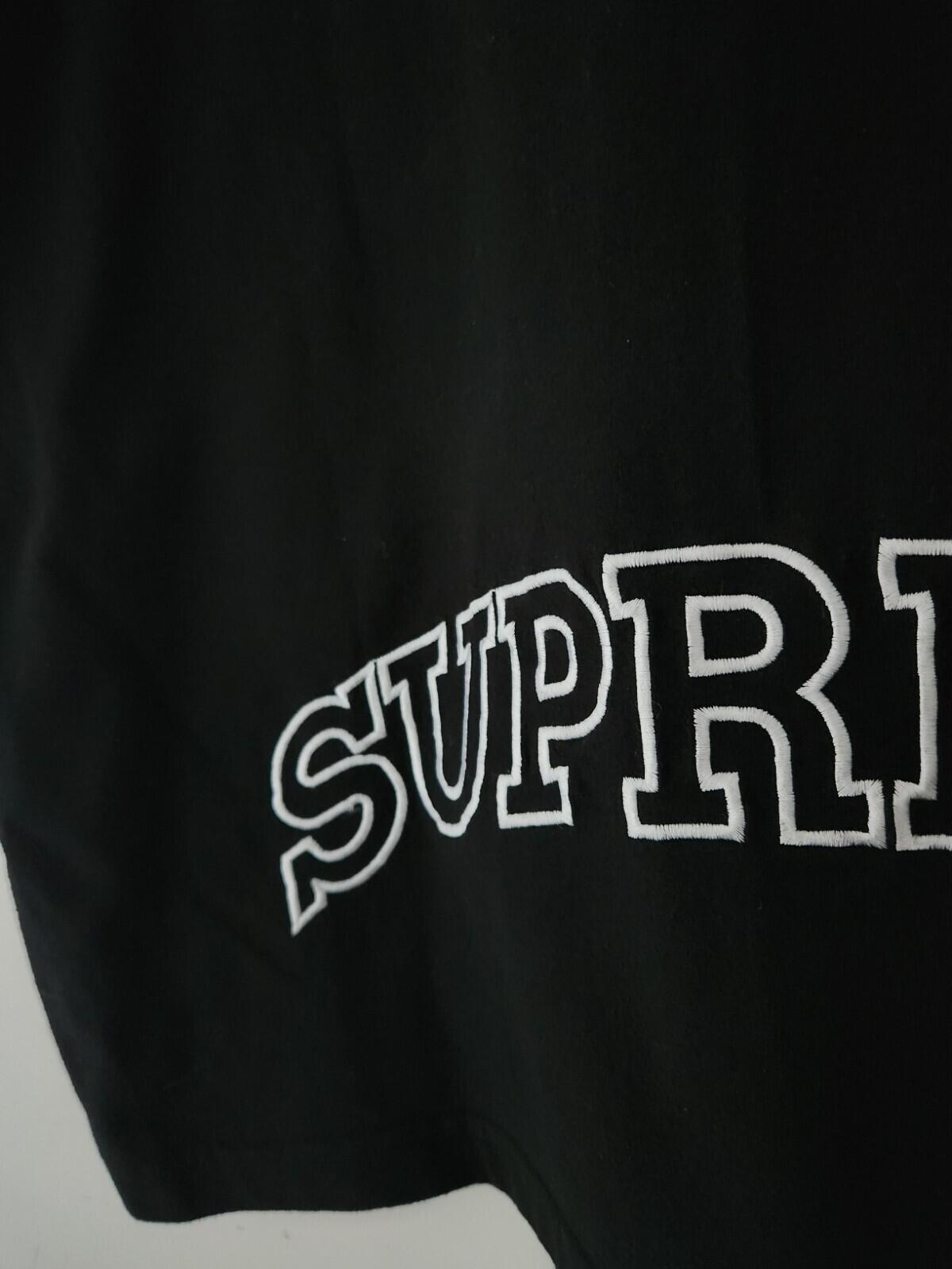 FW17 Supreme 2-Tone S/S Henley Black Tee size M Medium T-shirt