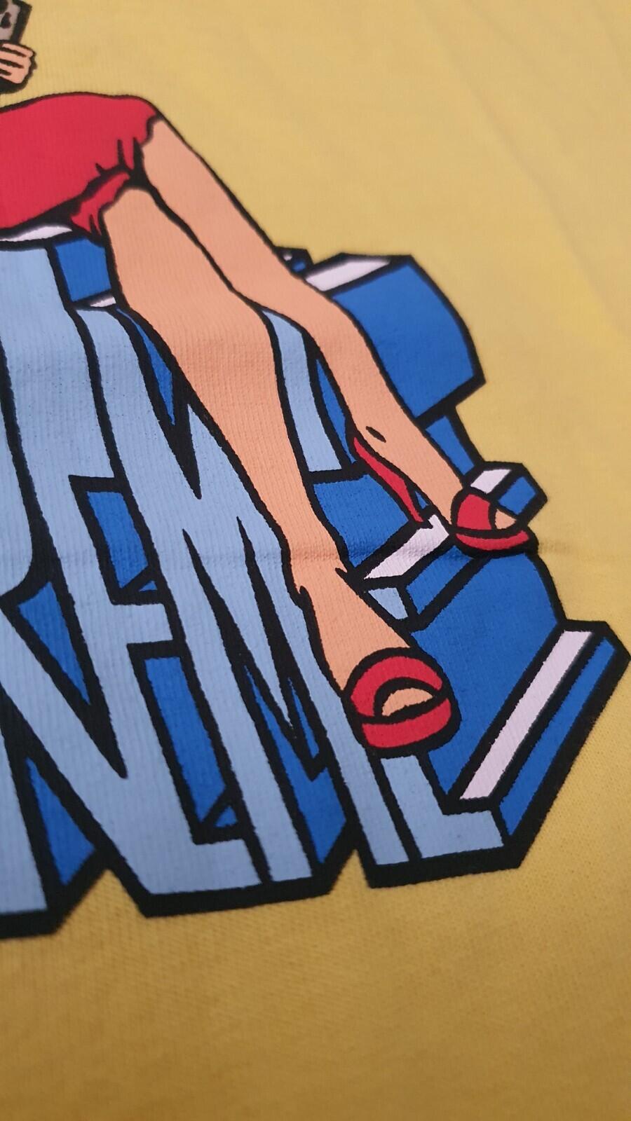 SS08 Supreme Don't Touch My S HIT Tee Amarillo Talla M