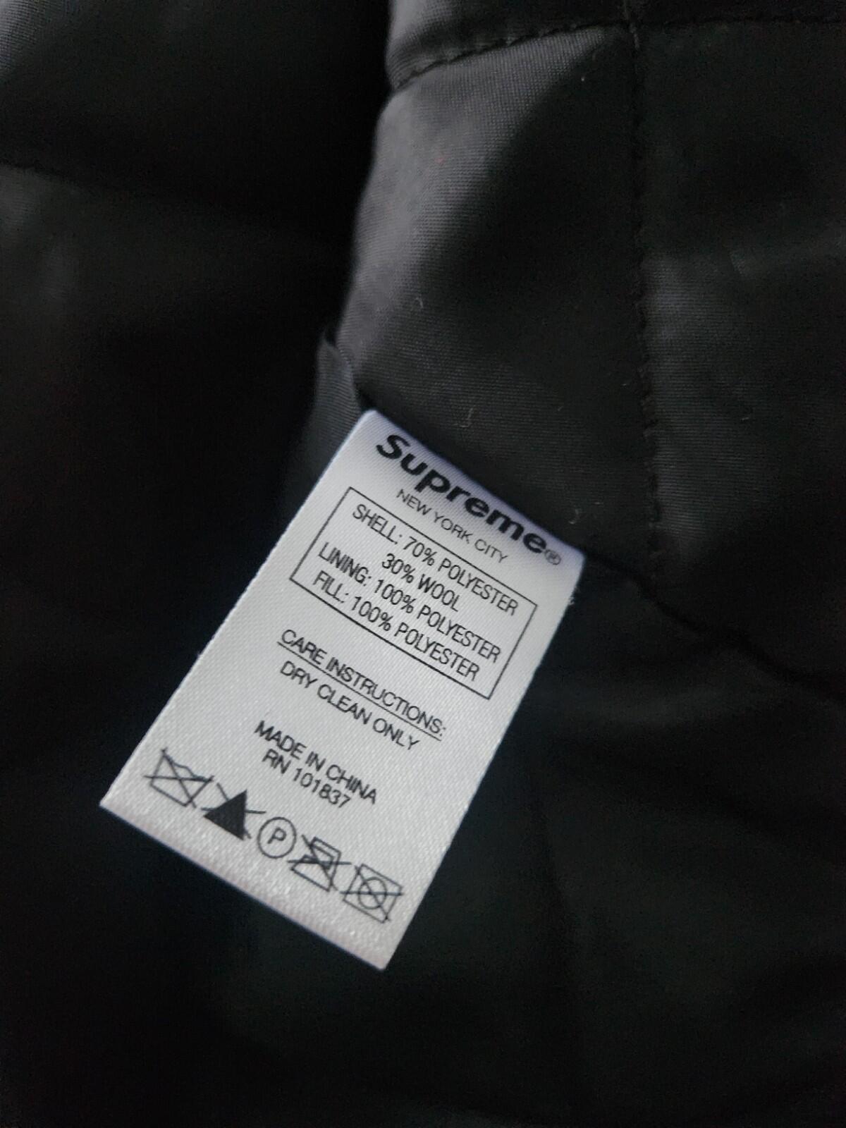 SS19 Supreme Zip Car Wool Jacket Red Size M