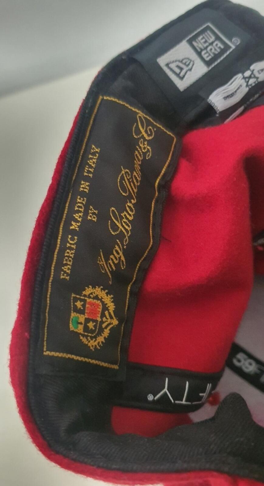 FW11 Supreme Loro Piana Box Logo New Era Red Wool size 7 5/8